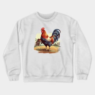 Colorful Rooster Crewneck Sweatshirt